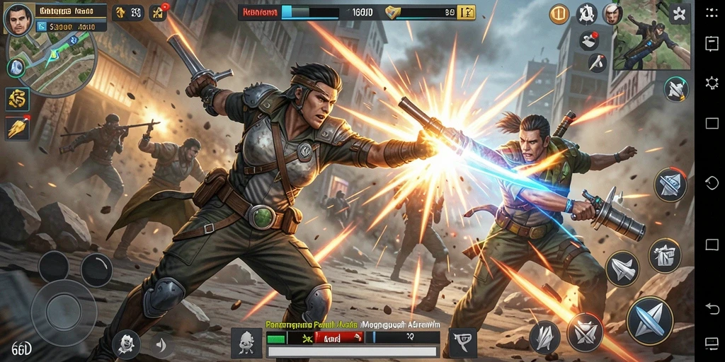 Gameplay seru di dalam 66D dengan pertarungan yang mendebarkan.