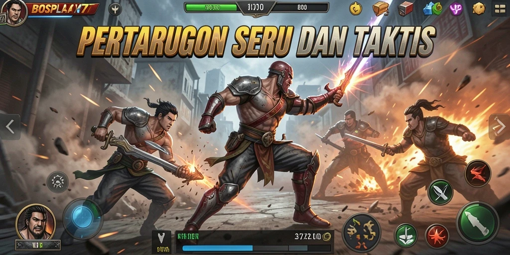 Screenshot dari gameplay mendebarkan BOSPLAY77.