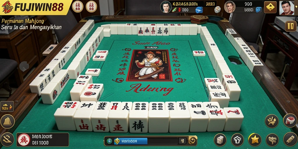 Tangkapan layar FUJIWIN88 menunjukkan gameplay Mahjong yang menarik dan interaktif.