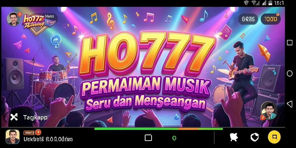 Screenshot gameplay HO777 menunjukkan pemain menikmati permainan musik yang menantang.