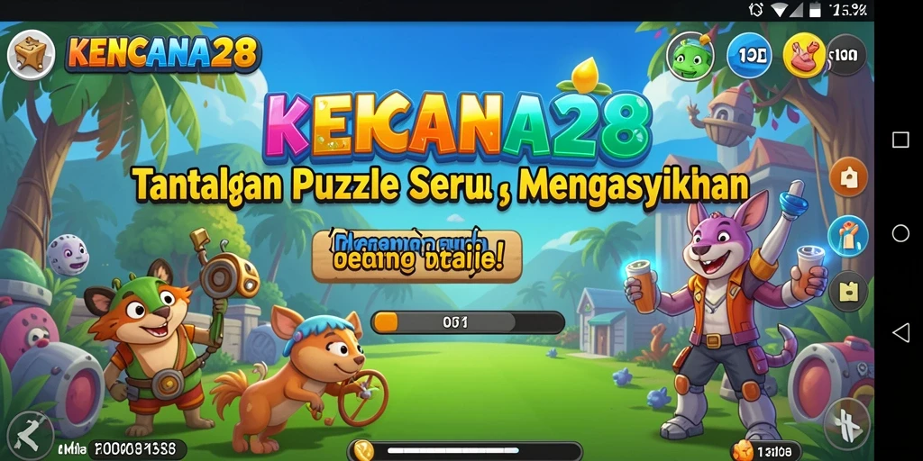 Tangkapan layar gameplay KENCANA28 menampilkan tantangan puzzle yang mengasah otak.