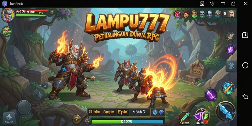Tampilan menakjubkan dari gameplay RPG di LAMPU777.